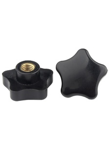Durchgangs loch Innengewinde Griff klemme Griff knöpfe Torx Star Schwarz Kunststoff Daumen muttern Kunststoff Stern knopf mutter - Product Image 2
