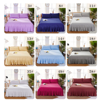 Jupe de lit en polyester unie, plusieurs couleurs disponibles, taille personnalisée, volant anti-poussière pour lit, approvisionnement direct usine pour hôtels et literie domestique