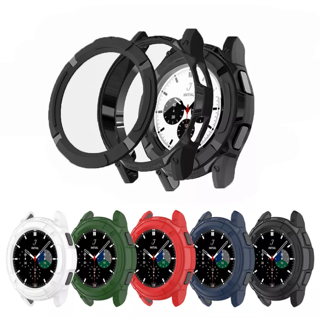 TPU Cover for Galaxy Watch4 Classic 42/46mm Watch Frame Smart Bracelet Screen Protector Case for Galaxy Watch 4 Shell