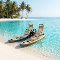 Vente flash - Catamaran gonflable à pagaies personnalisable en couleur avec pare-soleil, bateau à moteur électrique pour loisirs aquatiques