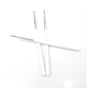 Ensemble de pinceaux à ongles personnalisés, manche en plastique blanc, poils en nylon, pour dessin de lignes fines, peinture au gel, manucure - Product Image 4