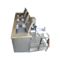 Nettoyeur à ultrasons CANDOSONIC 45L 600W de qualité alimentaire à trois bacs – Lave, désinfecte et sèche pour l'équipement de transformation alimentaire