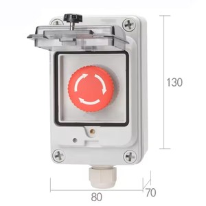 Caja de Control de Parada de Emergencia para Exteriores, Interruptor de Botón, Protección de Casete, Resistente al Agua, Caja de Control de Botón de Parada <span class=keywords><strong>Urgente</strong></span> IP67 - Product Image 4