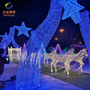 Nueva Luz Navideña de Exterior con Diseño de <span class=keywords><strong>Reno</strong></span> 3D LED, Material de PVC Impermeable IP65 - Product Image 5