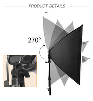 Studio Photo vidéo 50x70 cm boîte à lumière facile à plier diffuseur d'éclairage continu 4 en 1 douille E27 support de lampe