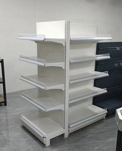 Factory Price YuanHong Multi-Layer Steel Epoxy Powder Coated Supermarket Gondola Shelves Double-Sided L-Shaped Adjustable Height - Product Image 2