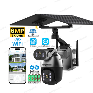 Hongglobal 6MP ống kính kép Wifi năng lượng mặt trời năng lượng Powered IP PTZ không dây surveil máy ảnh ICAM + ngoài trời wifi an ninh CCTV năng lượng mặt trời máy ảnh - Product Image 1