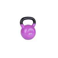 Kettlebell 6 kg en PVC enduit de vinyle, durable, écologique, couleur personnalisée, utilisation commerciale, idéal pour l'entraînement du corps entier, directement de l'usine