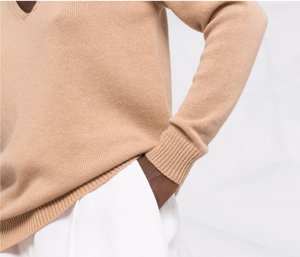 Suéteres <span class=keywords><strong>de</strong></span> Cachemira con cuello en V pulóver cabra interior mongol personalizado 100% <span class=keywords><strong>Cos</strong></span> mujeres Erdos seda pura venta al por mayor suéter <span class=keywords><strong>de</strong></span> Cachemira para <span class=keywords><strong>mujer</strong></span> - Product Image 4