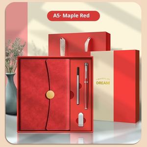 Set de Regalo de Cuaderno de Lujo Personalizado con Tapa Dura para Promoción Empresarial, A5, Acero Inoxidable, con USB Grabado, Regalo Personalizado para la Escuela - Product Image 4
