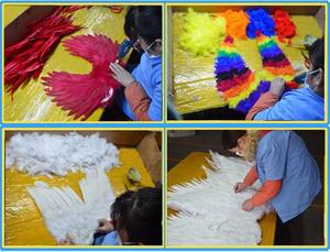 Hermosa pluma <span class=keywords><strong>de</strong></span> gallo ala <span class=keywords><strong>de</strong></span> Ángel para disfraz <span class=keywords><strong>de</strong></span> fiesta <span class=keywords><strong>de</strong></span> Navidad Cosplay baile escenario espectáculo carnaval Halloween decoración festiva - Product Image 5