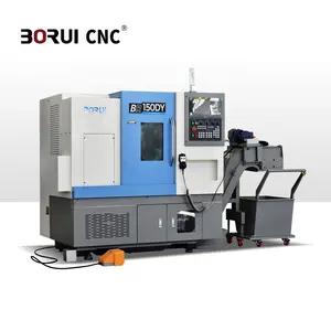 다목적 cnc 경사 침대 선반 및 밀링 BR-150DY syntec 컨트롤러