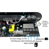 Amplificateur de Subwoofer Domestique Professionnel SZM Mini DJ/Karaoké 2.1 Canaux pour Carte TF 5.0 en Alliage d'Aluminium 12-24V USB/MIC/FM