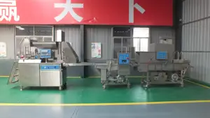Patty Automatic Chicken Burger Patty Meat Pie Nugget Making Machine/hamburger Meat Battering And Breading Production Line