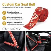 Ceinture de sécurité de voiture à motif ondulé de haute qualité, 4,8 cm, ceinture de sécurité universelle en polyester pour la course JDM