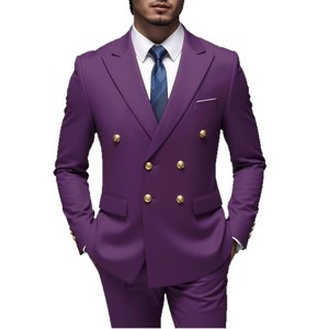 <span class=keywords><strong>Costume</strong></span> <span class=keywords><strong>sur</strong></span> <span class=keywords><strong>mesure</strong></span> uni à manches longues avec double boutonnage, deux pièces (haut + pantalon), <span class=keywords><strong>costume</strong></span> d'affaires pour homme, costumes de <span class=keywords><strong>mariage</strong></span> - Product Image 5