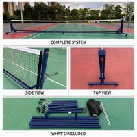 Roues de filet de pickleball avec tendeur à manivelle sans effort, filet en PE noué de 22 pieds, cadre anti-rouille, bord imperméable PATS SPORT