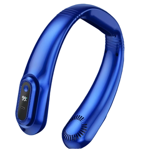 Ventilateur de cou portable mains libres USB à trois vitesses, rechargeable, en plastique, pour voiture, extérieur, hôtel, mini climatiseur personnel - Product Image 4