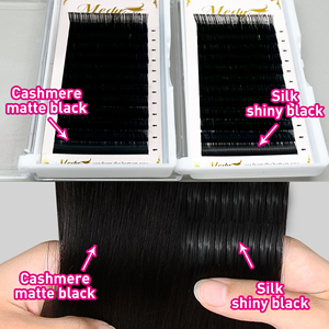 ขนตาปลอมสีน้ำตาลอ่อนแบบปรับแต่งได้พร้อมถาดสำหรับต่อขนตาปลอมหลากสี PBT0.03.0.05แบบพัดลม - Product Image 2