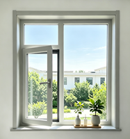 Ventana Abatible de Doble Acristalamiento con Marco de Aluminio Personalizado y Rotura de Puente Térmico para Uso Residencial en Venta