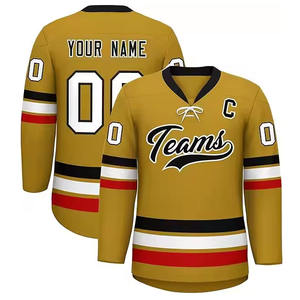 Vente en gros de haute qualité différents noms numéros joueurs maillot de hockey sur glace personnalisé hommes sublimation uniforme de hockey sur glace - Product Image 6