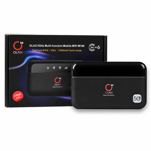 OLAX M100 พาวเวอร์แบงค์ 10000mah พร้อมเราเตอร์ไวไฟแบบพกพา 4G รองรับคลื่นความถี่คู่ 2.4G และ 5.8G แบตเตอรี่พกพาใช้งานได้ยาวนาน 10000mAh - Product Image 4
