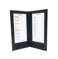 Año Nuevo Día DE LA MADRE Festividades navideñas 2 páginas Cubierta de menú LED iluminada Ventana de logotipo iluminada 5,5X11 ''PARA EL Día del Padre