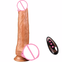 Vibromasseur réaliste en silicone avec 7 modes de vitesse, télécommande sans fil souple, vibromasseur réaliste