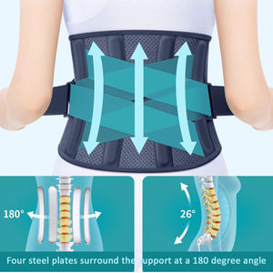 뜨거운 판매 조정 가능한 폴리 에스테르 허리 중괄호 통기성 요추 지원 허리 통증 완화 체육관 역도 운동 - Product Image 2