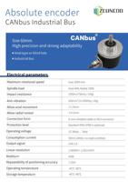Codeur rotatif magnétique absolu multi-tours optique CANbus ZUENCOD 60 mm, résolution 12-18 bits, signal synchrone SSU, IP65/IP68