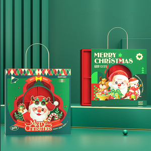 4孔圣诞礼物纸盒纸甜点饼干巧克力纸杯蛋糕面包店蛋糕盒带窗口 - Product Image 3