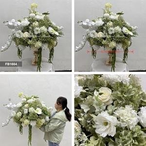 Elegant White <b>Artificial</b> <b>Flower</b> Arrangement Wedding Table Centerpieces Real Touch Silk Floral Decor&Reception Party - Product Image 3
