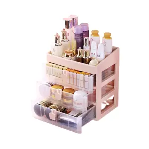 Großhandel tragbare Cosmetic Organizer-Box Schreibtisch individuelles Logo Desktop-Speicherhalter Schreibtisch-Speicherbox Make-up-Box