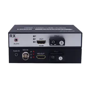 3G SDI to HD MI tramite convertitore fibra ottica fino a 20KM 1080P HD MI trasmettitore e ricevitore in fibra con Loopout Audio