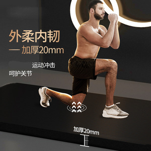 Beginner friendly extra thick wide <b>long</b> premium male exercise floor mat non <b>slip</b> durable home gym yoga workout mat for men fitne - Product Image 3