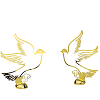 Prix commémoratif des Ailes de la paix Sculpture de colombe étalée aux tons d'or Calligraphie arabe Gravure Trophées pour les champions académiques