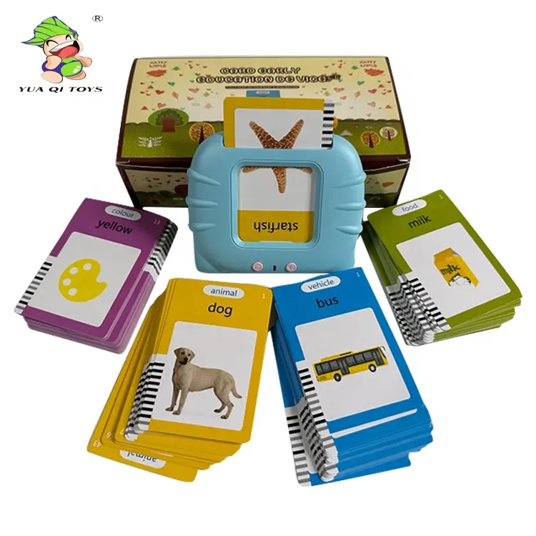 Máquina de aprendizaje de tarjetas para niños YQ, juguetes educativos tempranos, tarjeta Flash parlante Montessori