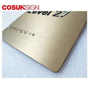 Decorativi porta nome <span class=keywords><strong>e</strong></span> numero di targa di disegno con perline Braille Segno - Product Image 3