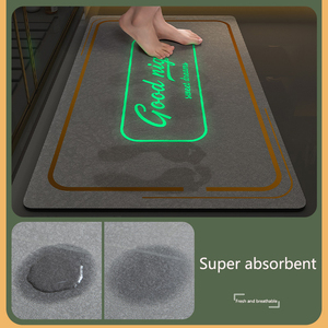 <span class=keywords><strong>Tapis</strong></span> <span class=keywords><strong>de</strong></span> sol souple <span class=keywords><strong>de</strong></span> salle <span class=keywords><strong>de</strong></span> bains personnalisé, antidérapant absorbant, <span class=keywords><strong>tapis</strong></span> <span class=keywords><strong>de</strong></span> bain Diatomite noctiluce - Product Image 2