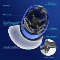 Casque de sécurité isolant anti-choc à quatre points pour la fabrication industrielle, avec masque intégral pour la construction électrique