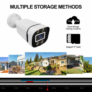 กล้องวงจรปิดรักษาความปลอดภัยแบบเน็ตเวิร์ค POE IP สำหรับภายนอกบ้าน กันน้ำมาตรฐาน IP67 ความละเอียด 4MP ภาพสีเต็มรูปแบบ มองเห็นในเวลากลางคืน พร้อมระบบตรวจจับความเคลื่อนไหว - Product Image 4