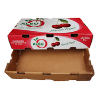 Boîte en carton ondulé personnalisée pour aliments et fruits chauds avec doublure en éponge pour l'emballage de cerises Boîte en papier d'impression en relief