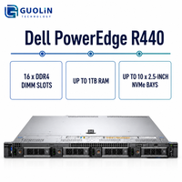 Serveur Rack 1U Dell PowerEdge R440 pour Hébergement de Bases de Données Professionnelles, 10x2.5 SFF, Double Socket Intel Xeon Silver 4216