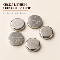 Pile bouton médicale Ieeton CR1225 3V 50mAh Li-MnO2 au dioxyde de manganèse de lithium, non rechargeable, pour dispositif de surveillance continue du glucose (CGM)