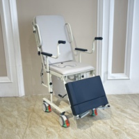 Chaise de transfert pour patients paralysés avec ceinture de douche, toilettes, chaise multifonctionnelle de levage et de déplacement