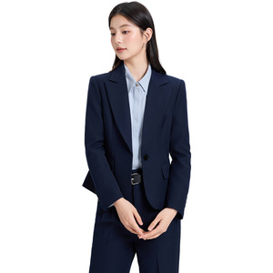 Women's Suit <b>Set</b> Solid Color Anti-Wrinkle Polyester Workwear Professional Attire For <b>Office</b> Commuting Presentations - Product Image 5