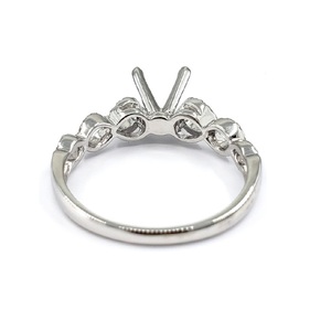 Chine Usine Bijoux Bagues En Diamant 14k Or Bague De Mariage Fiançailles Forme Ronde Beauté Semi Monture Bague De Fiançailles Pour Les Femmes - Product Image 3