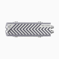 COOLLEO CL-V2 Radiator Hard Disk SSD M.2 Aluminium Berkinerja Tinggi 2280 Solid State dengan Bantalan Karet Ganda dan Pipa Pendingin