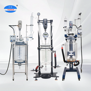 रासायनिक प्रयोगशाला में खतरनाक पदार्थ हैंडलिंग के लिए सुरक्षित डबल लेयर बोरोसिलिकेट ग्लास सेमी-स्वचालित प्रतिक्रिया केटल - Product Image 6