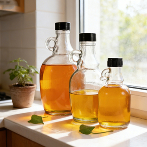 Bouteilles en verre de grande taille de gros, 250 ml, 350 ml, 1000 ml, whisky, <span class=keywords><strong>cidre</strong></span>, vin, bouteille à poignée, fabrication artisanale en Californie - Product Image 6